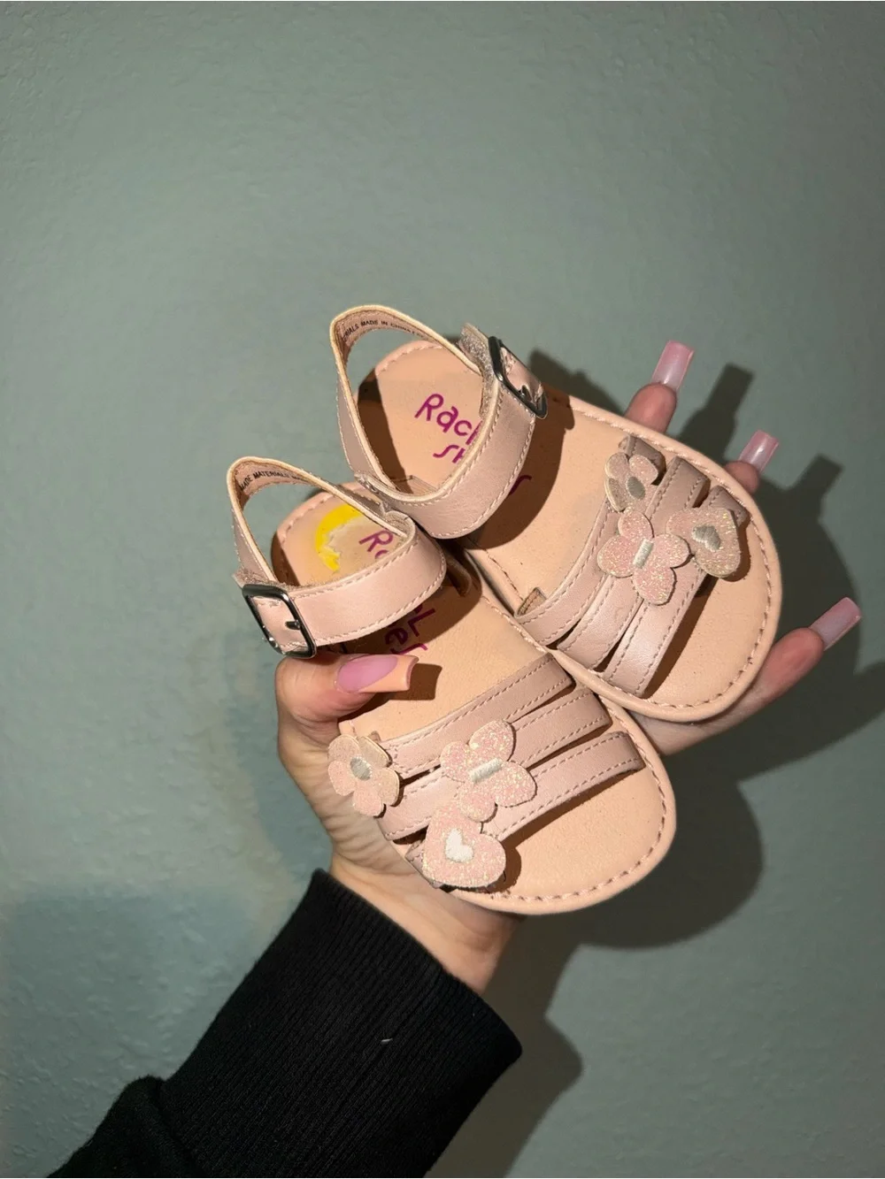 Toddler Pink Floral Strap Sandals